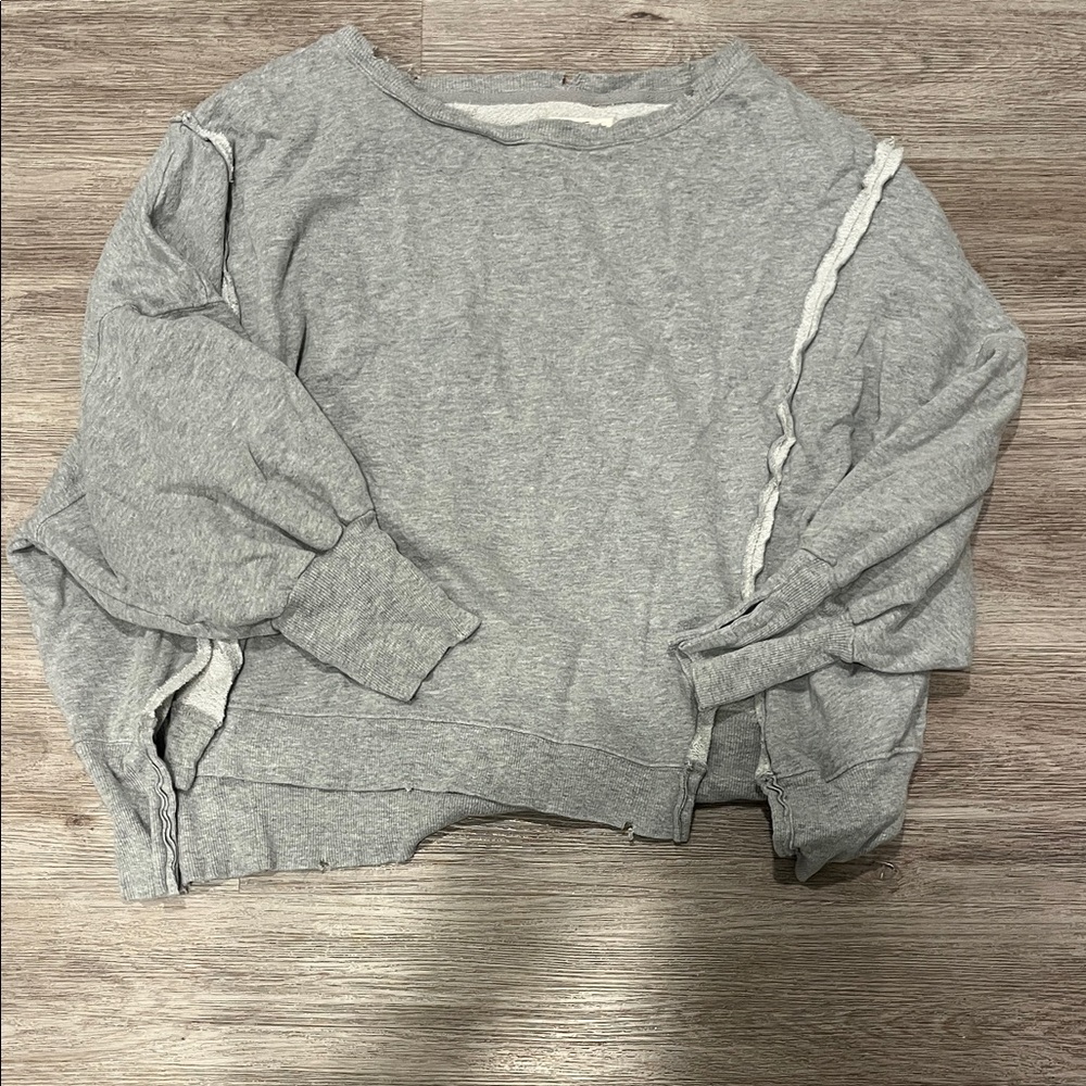 We the free camden Sweatshirt with Distressed Details